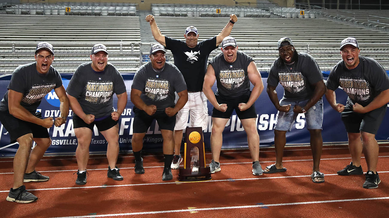 Jud Logan at Division II NCAA outdoor national championships in May 2019. 