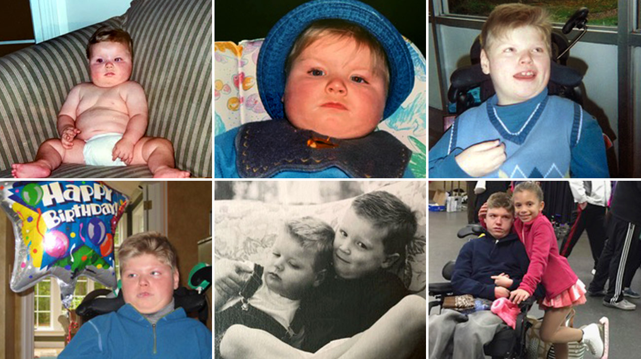 Thomas throughout his childhood, with older brother William (bottom center) and younger sister Julia (bottom right). (Courtesy: Sue Rice)