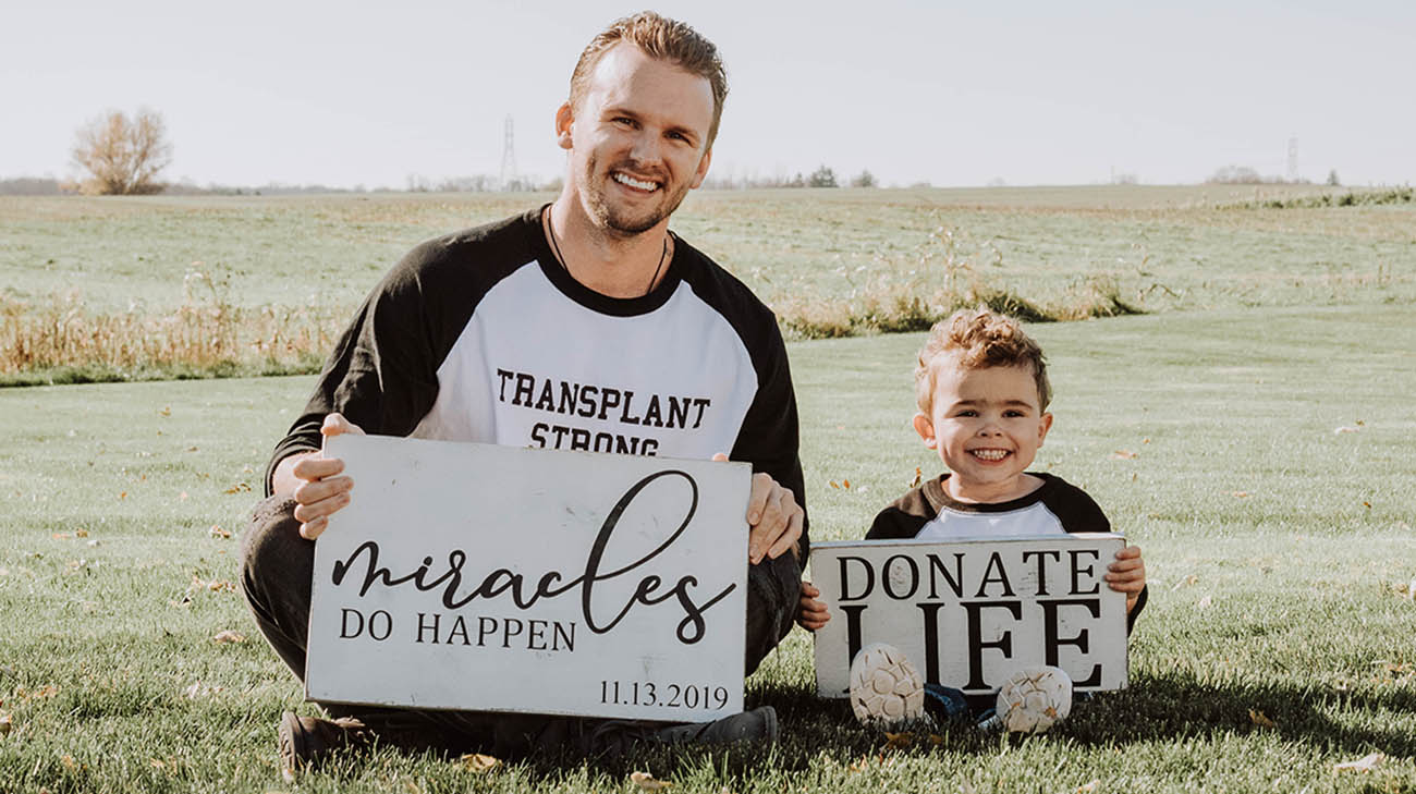 Grant and Brooks celebrate their one year transplant anniversary. 