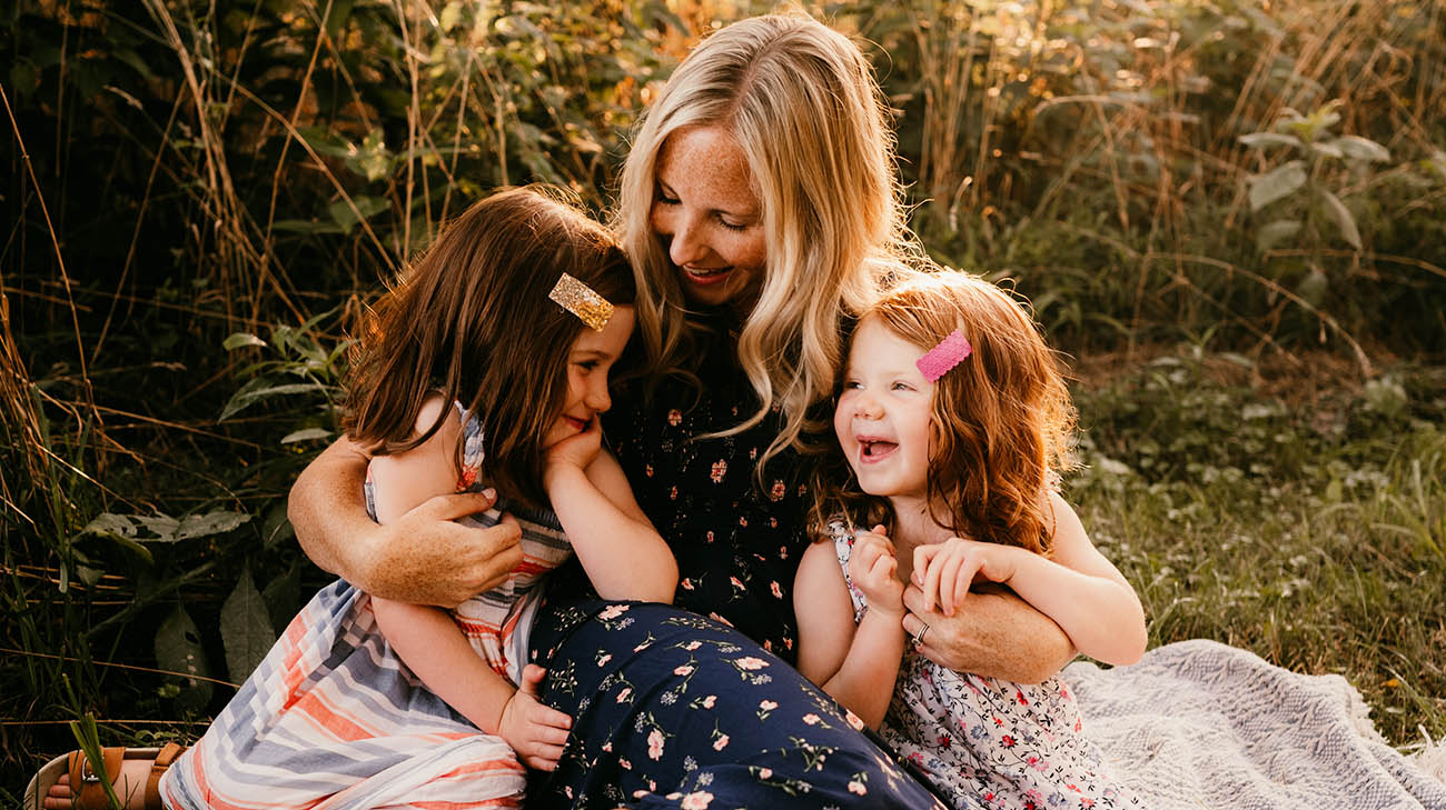 Melissa Albin and her daughters. 