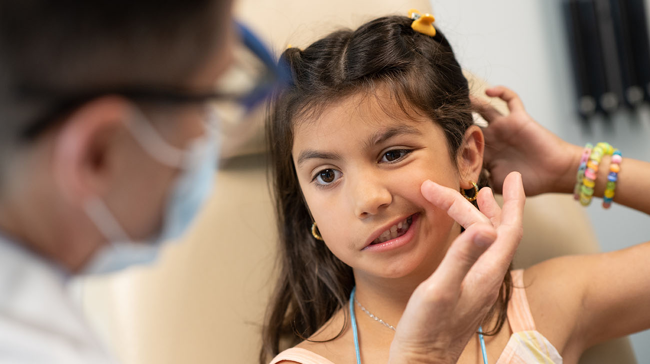 Nicole during a presurgery appointment with Dr. Patrick Byrne at Cleveland Clinic. 