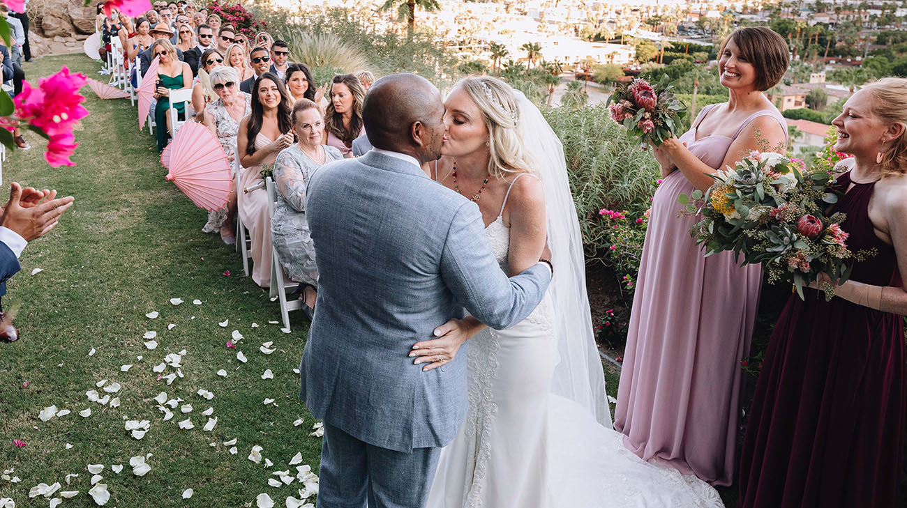 Kati and Gerome on their wedding day. 