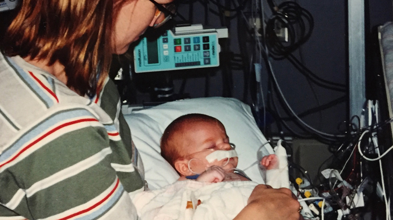 Katherine and her mom when she was a baby.