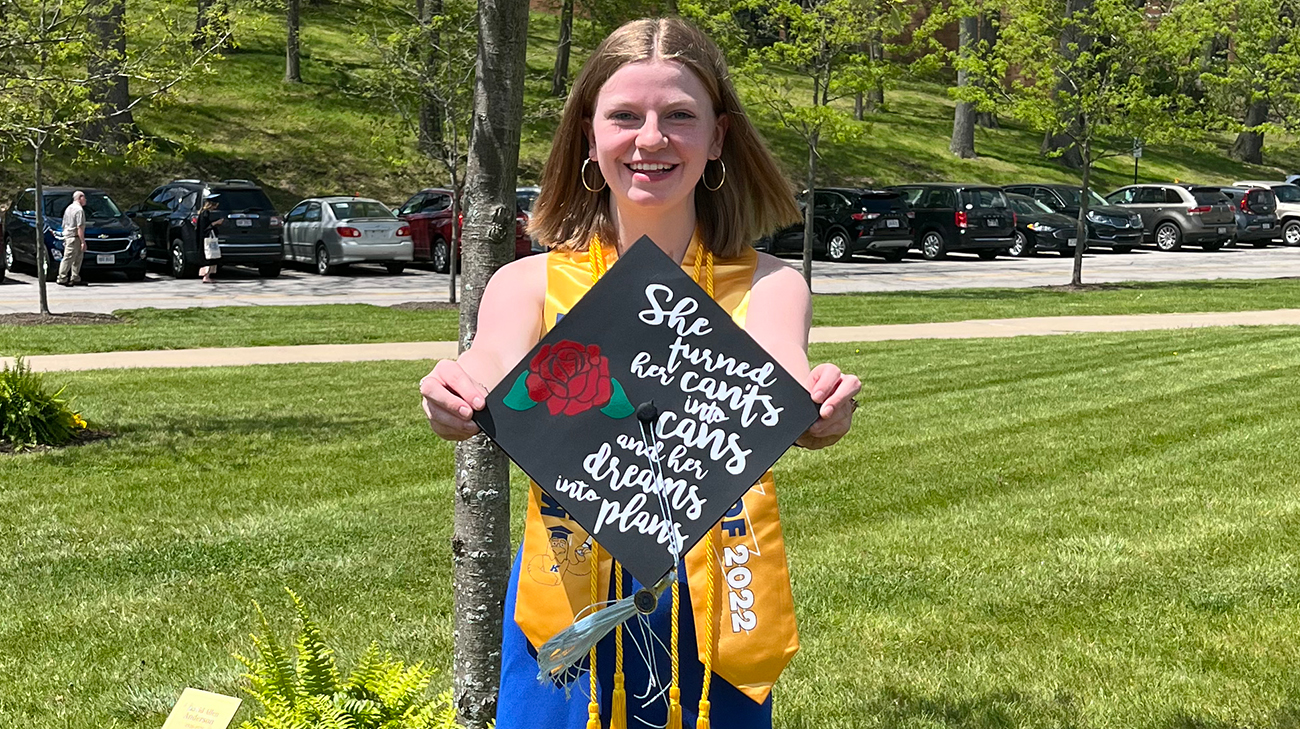 Katherine at her bachelor's degree graduation.