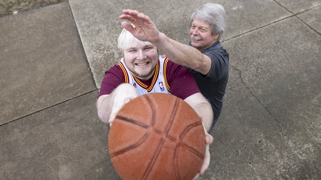James has always loved playing sports, especially basketball. 