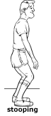 Kneel when you have to go down as far as a squat but need to stay that way for awhile.