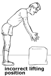 Stand with a wide stance close to the object you are trying to pick up and keep your feet firmly on the ground. 