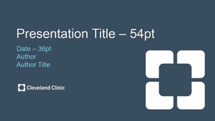 Cleveland Clinic branded PPT template.