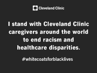 White coats for black lives graphic