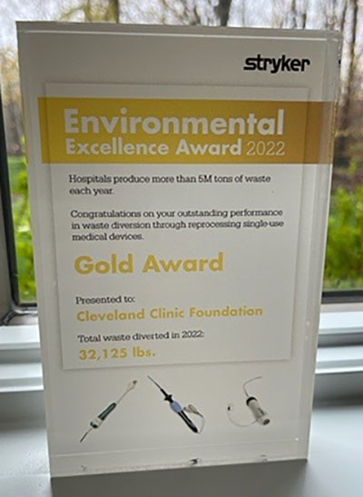 Environmental Excellence Award 2022 | Cleveland Clinic