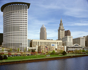 Cleveland skyline during the day.