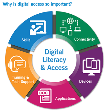 Digital and literacy access infographic