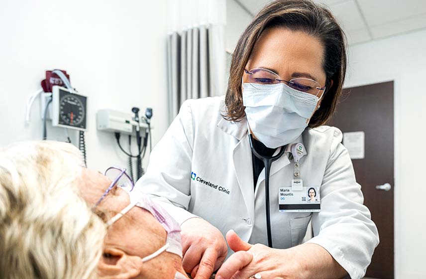 Cleveland Clinic Doctor examining a patient | Heart Failure