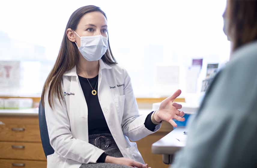 Cleveland Clinic doctor talking to a patient