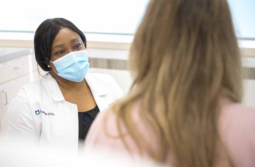 Provider talking to a patient