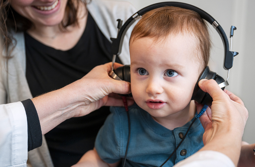 Pediatric patient at an Audiology appointment at Cleveland Clinic