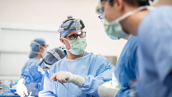 Dr. Michael Fritz performing reconstructive surgery
