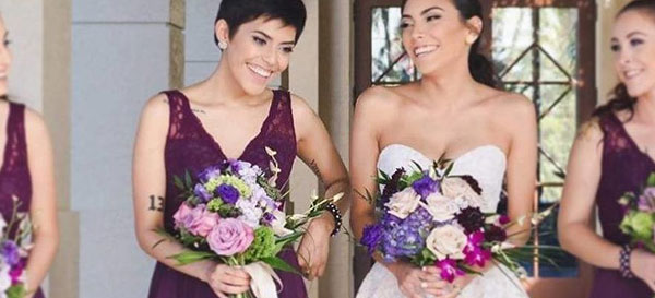 From left: Naraly Serrano with her sister Jazmine Serrano on her wedding day | Cleveland Clinic Florida Giving