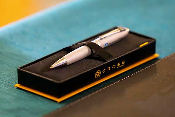 Corporate boxed pen