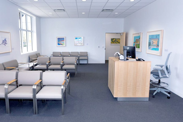 Cleveland Clinic Florida Wellington's medical office waiting room