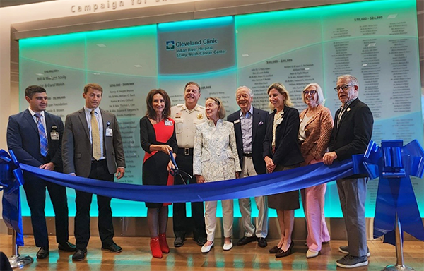 Ribbon cutting at the Scully Walsh Cancer Center at Cleveland Clinic Indian River Hospital