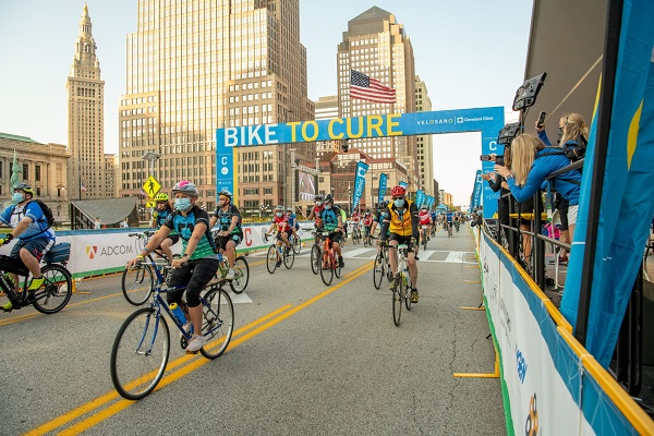 Starting line at VeloSano in 2021