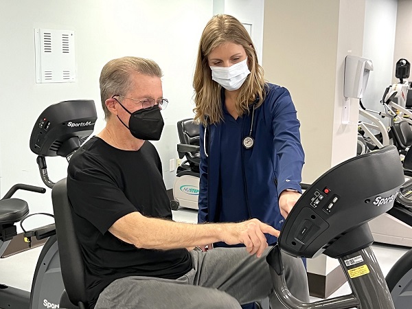 Joe Bitter with Morgan Ball, MS, ATC, EP-C, at Cleveland Clinic Indian River Hospital