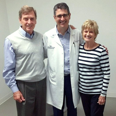 John and Linda Foster with Eric Roselli, MD