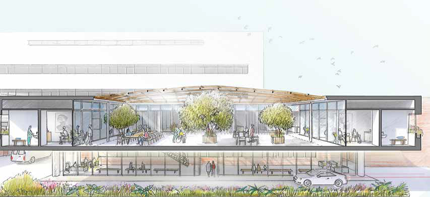 Architect's rendering of the new Lozick Cancer Pavilion at Cleveland Clinic Hillcrest Hospital
