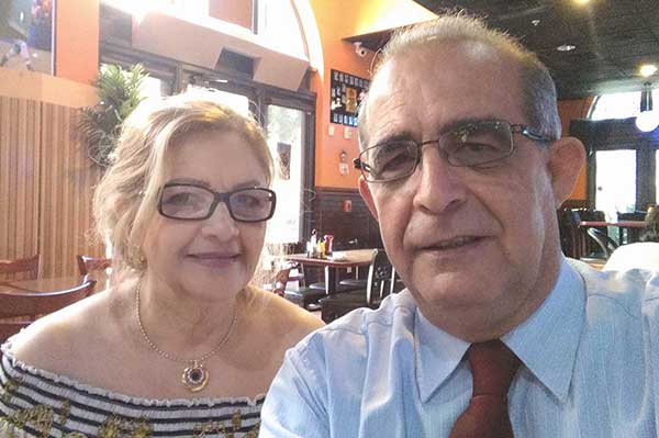 Domincan Republic resident Manuel Valdez with his wife.