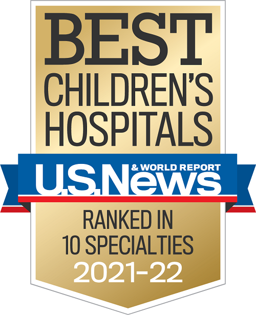 USNWR Best Children's Hospital badge image
