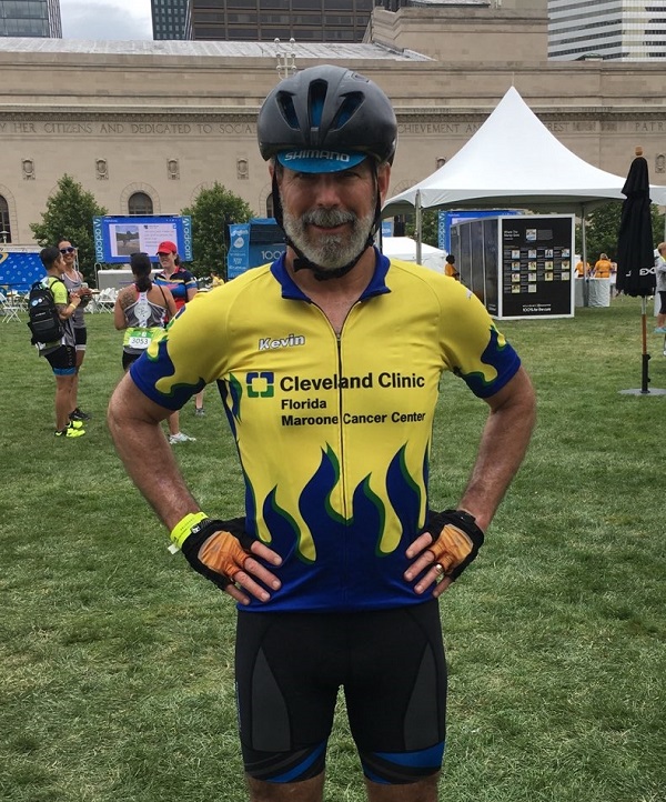 Kevin Stadtlander, MD, at VeloSano's Bike to Cure weekend in 2018