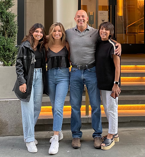 From left, Sophie, Lilly, Ray and Kate Herschman in New York.