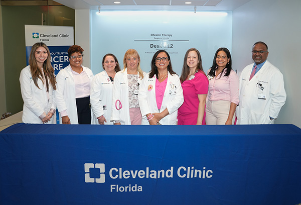 Cleveland Clinic Weston Hospital caregivers at the Get Your Pink On event