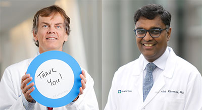 Cancer researchers Keith McCrae, MD, and Alok Khorana, MD | Cleveland Clinic