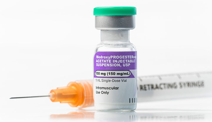 Depo-Provera® vial and syringe.