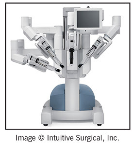 State of the art robotic surgical system used for many surgical procedures.