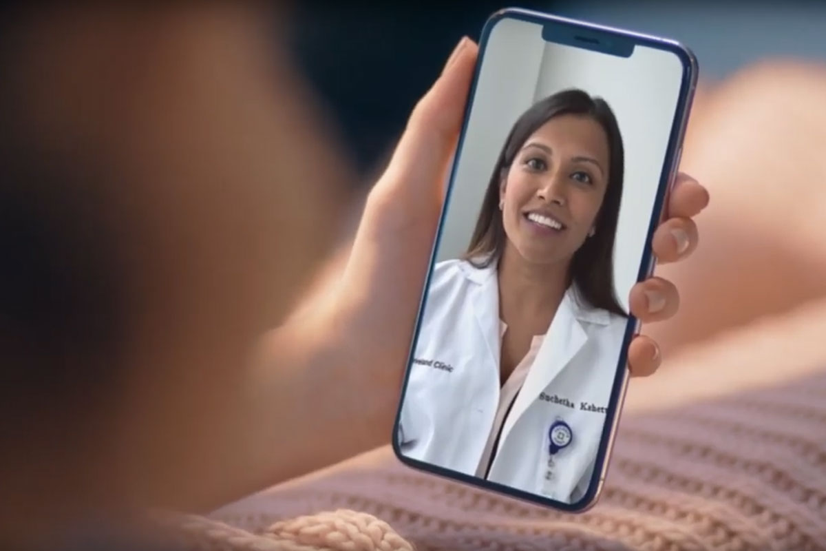 Cleveland Clinic provider doing virtual visit
