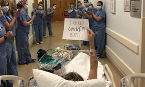 Marymount clap out inspires patients as they leave the ICU COVID-19 unit