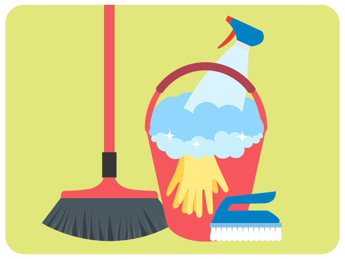 Cleaning supplies illustration