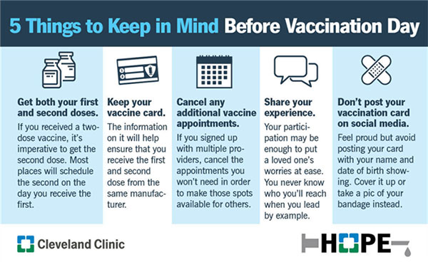 5 Things to Keep in Mind Before Vaccination Day | Cleveland Clinic