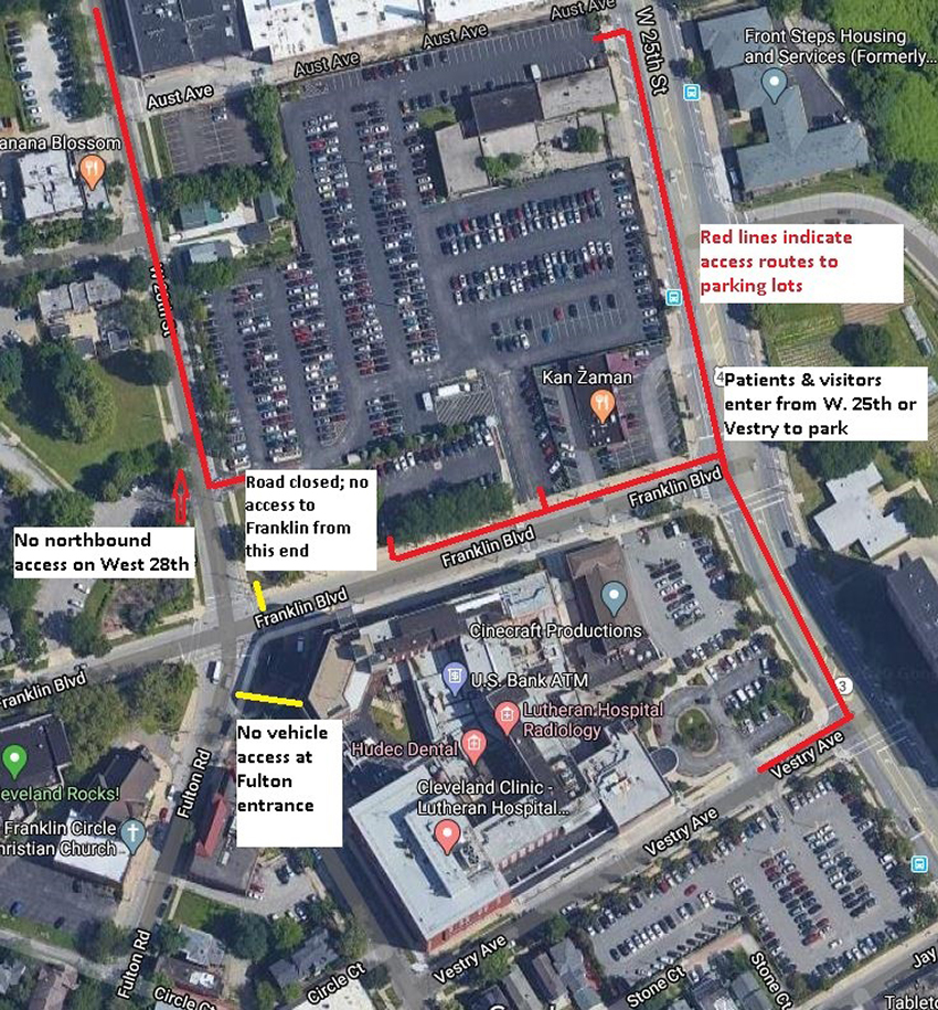 Diagram of Construction for Franklin Avenue and Fulton Road