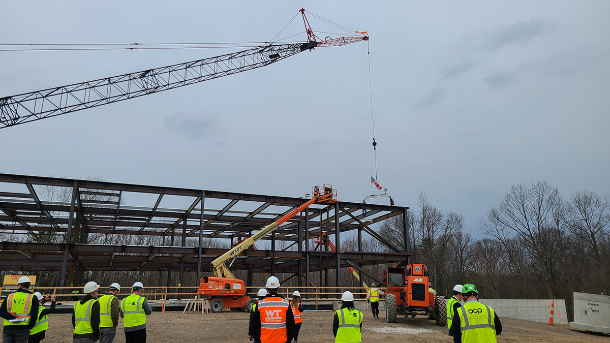 Topping out - Last piece of steel is in place.