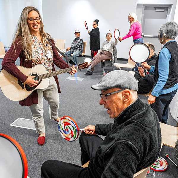 Group music therapy at Cleveland Clinic Nevada.