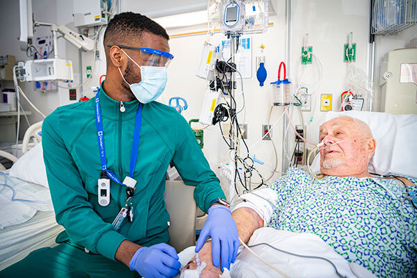 photo of caregiver with patient