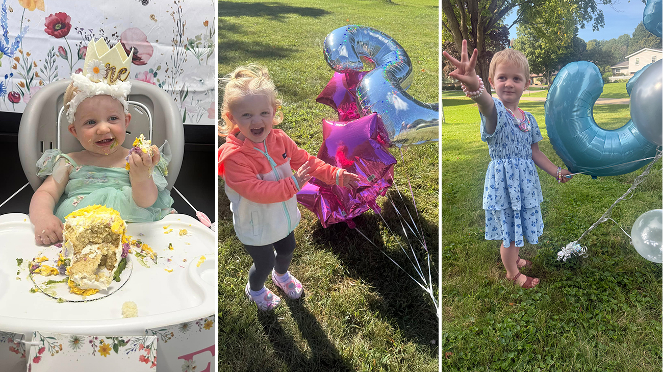 After overcoming eye cancer, Miley turned 3 years old on August 26.