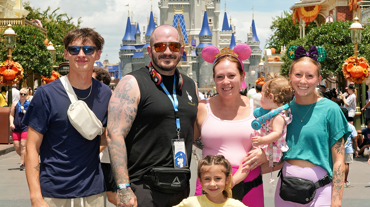 Adelynn with family on vacation