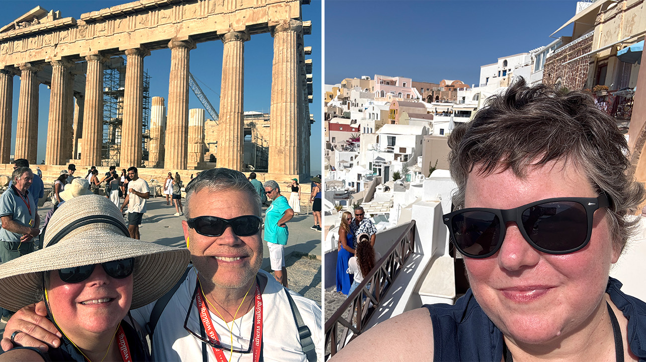 Stacey on vacation with husband after treatment