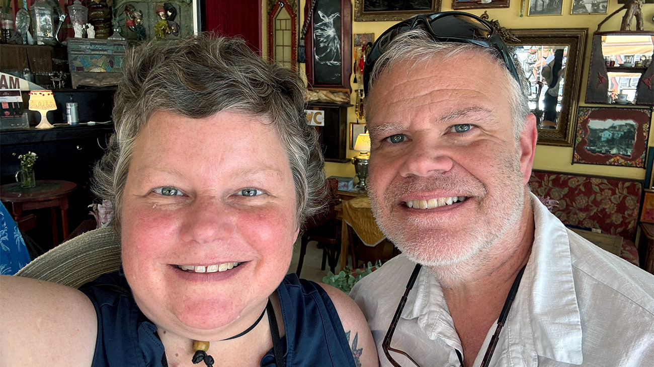 Stacey with husband
