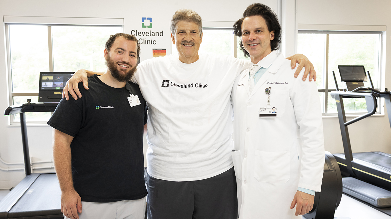 Nick with his Cleveland Clinic care team.